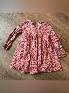 🌼3/$20 Girls Pink Floral Long-Sleeve Dress